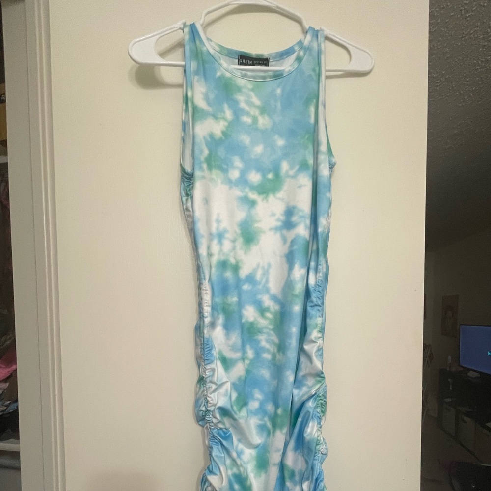 SHEIN ruched mini dress